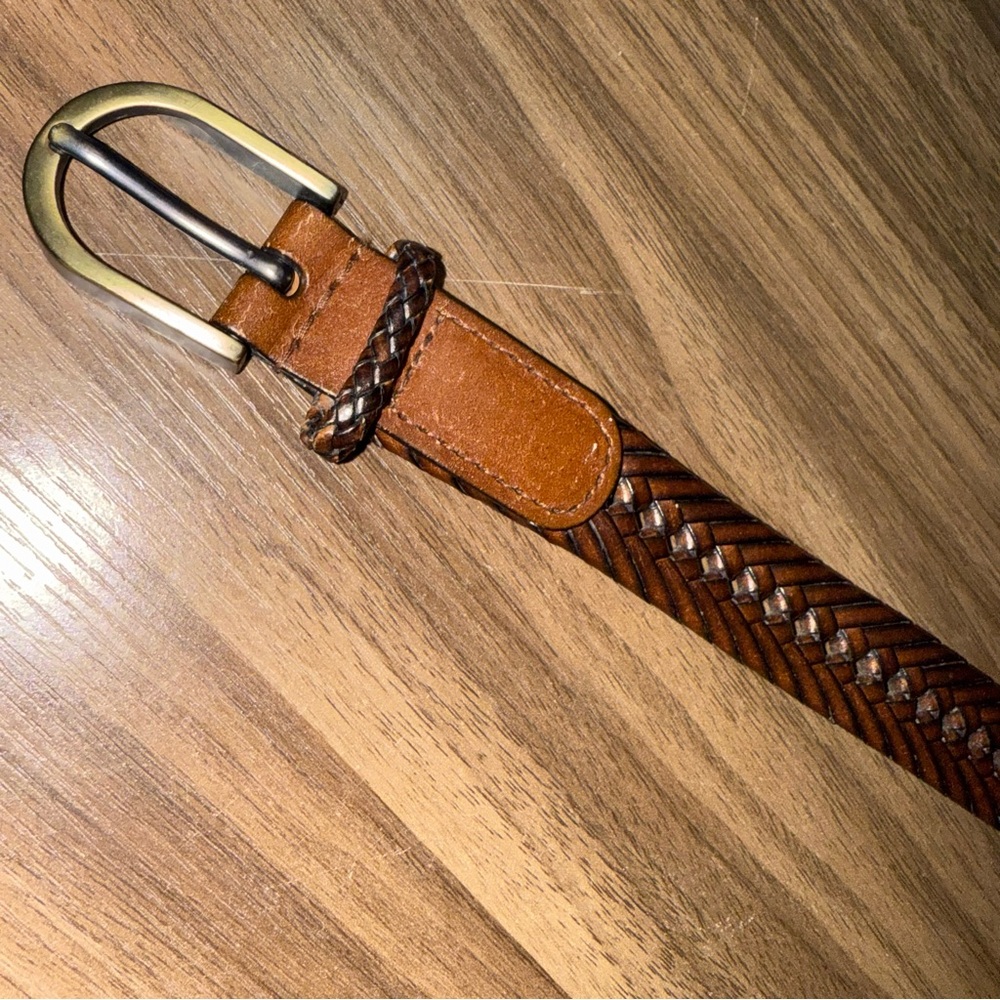 Boys Brown Braided Faux Leather Braided Belt Made Very Well Size‎ 20-22” - Picture 3 of 6
